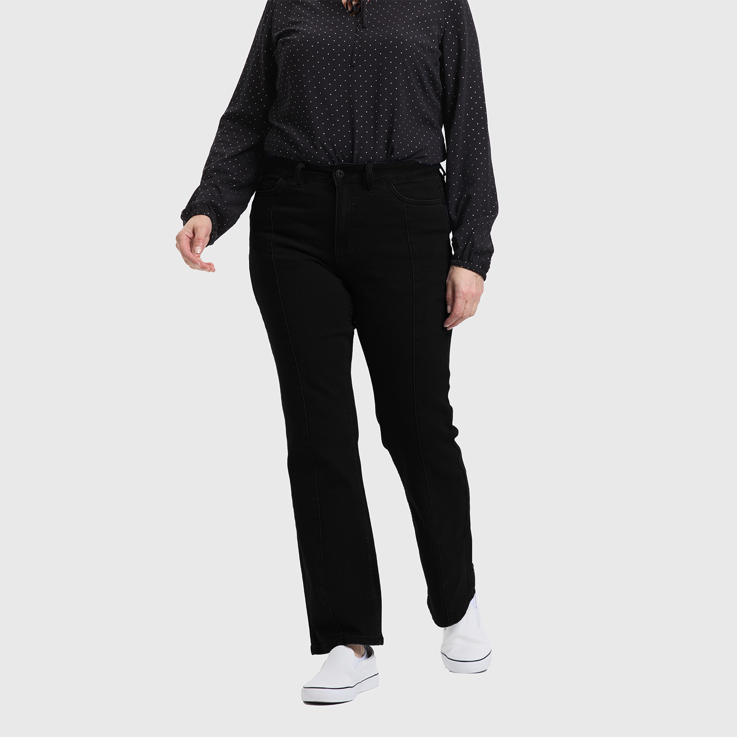 Jeans Mujer Control Abdomen Negro Fashion's Park-1