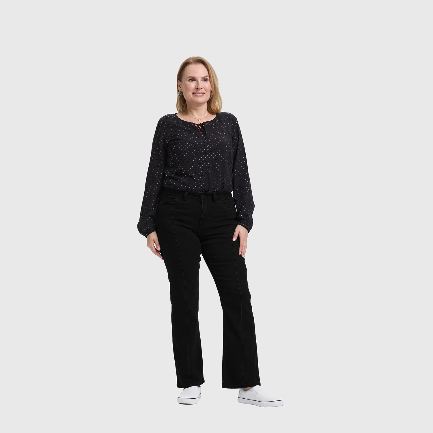 Jeans Mujer Control Abdomen Negro Fashion's Park-3