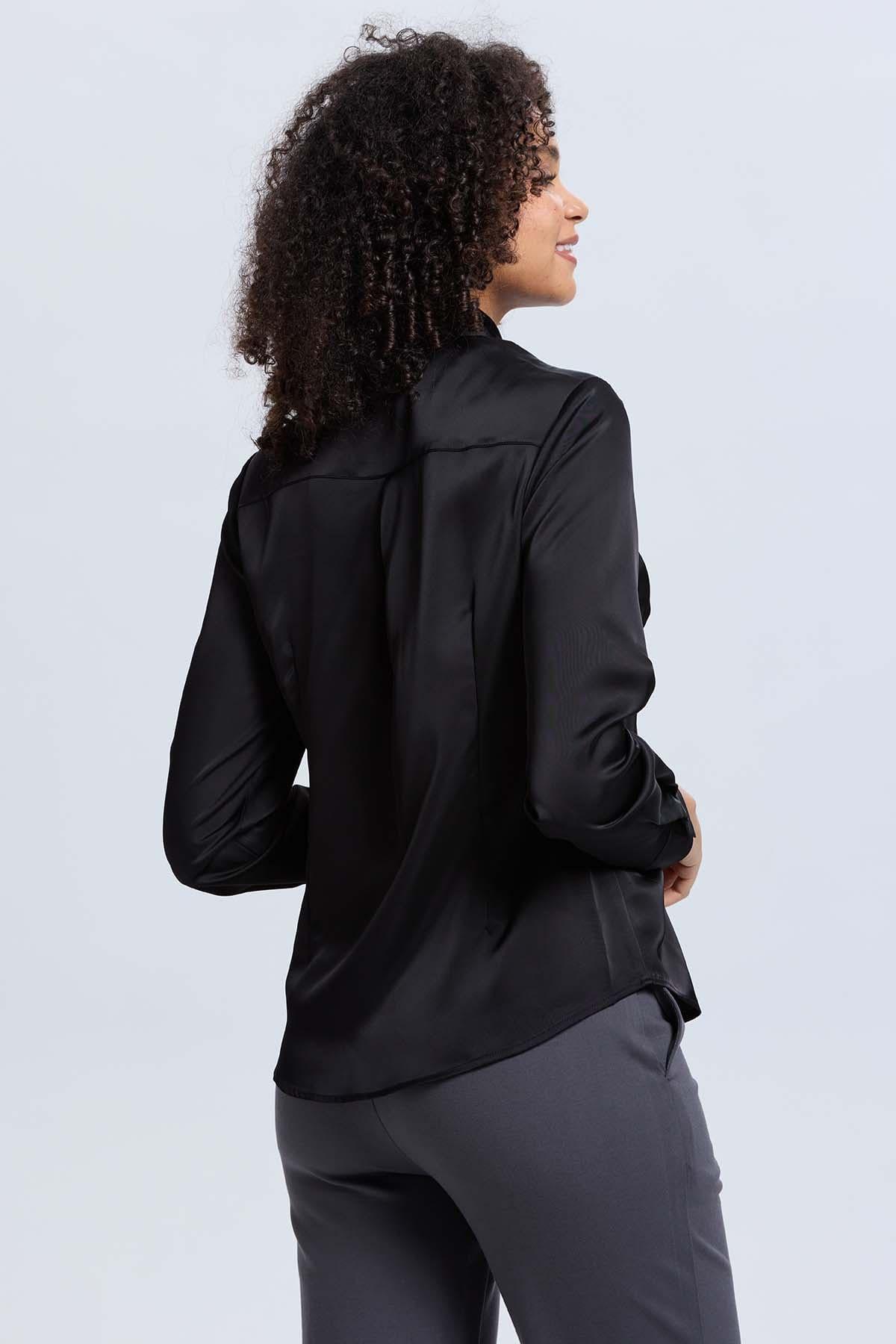 Blusa Mujer Abotonada Negro II-2
