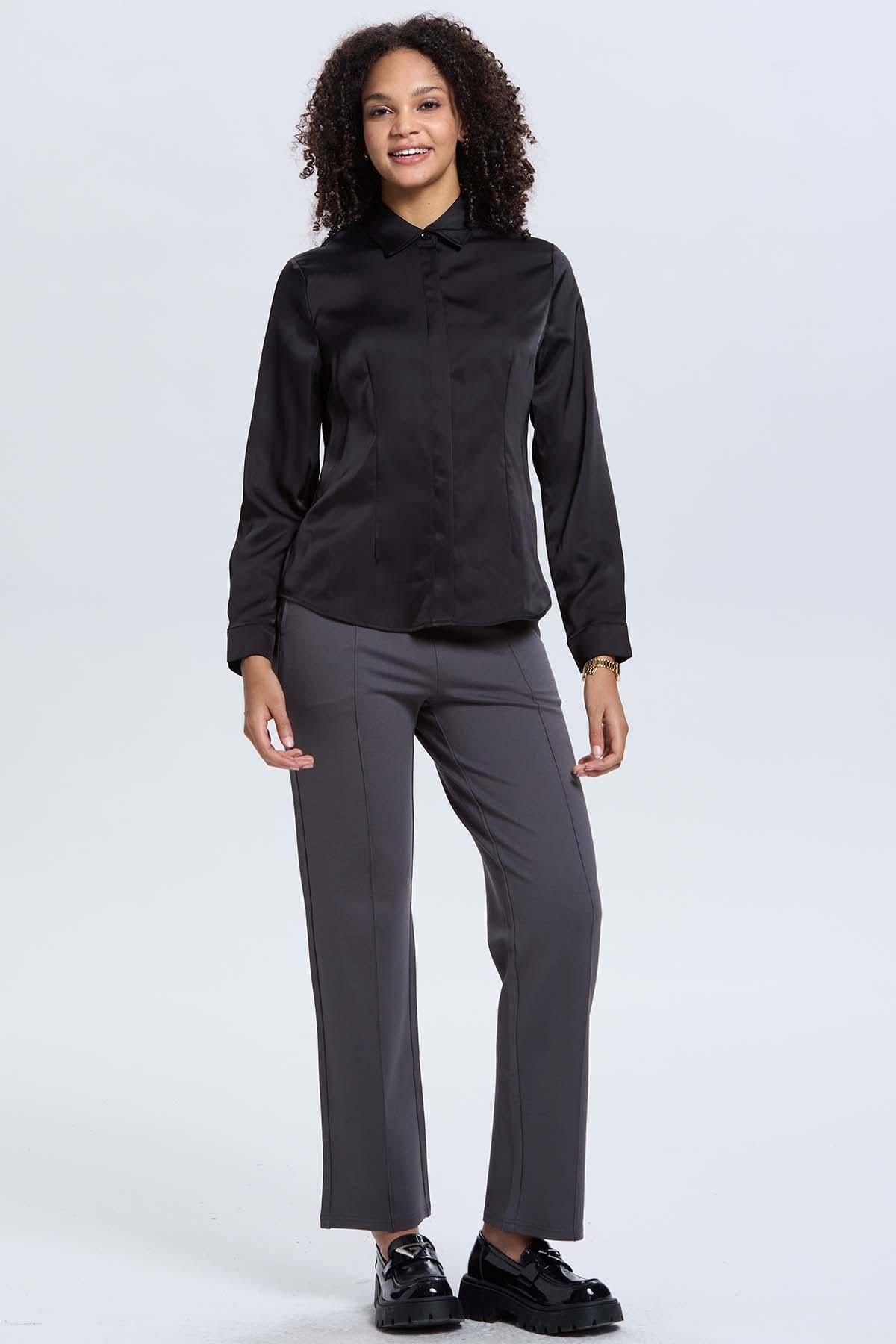 Blusa Mujer Abotonada Negro II-3