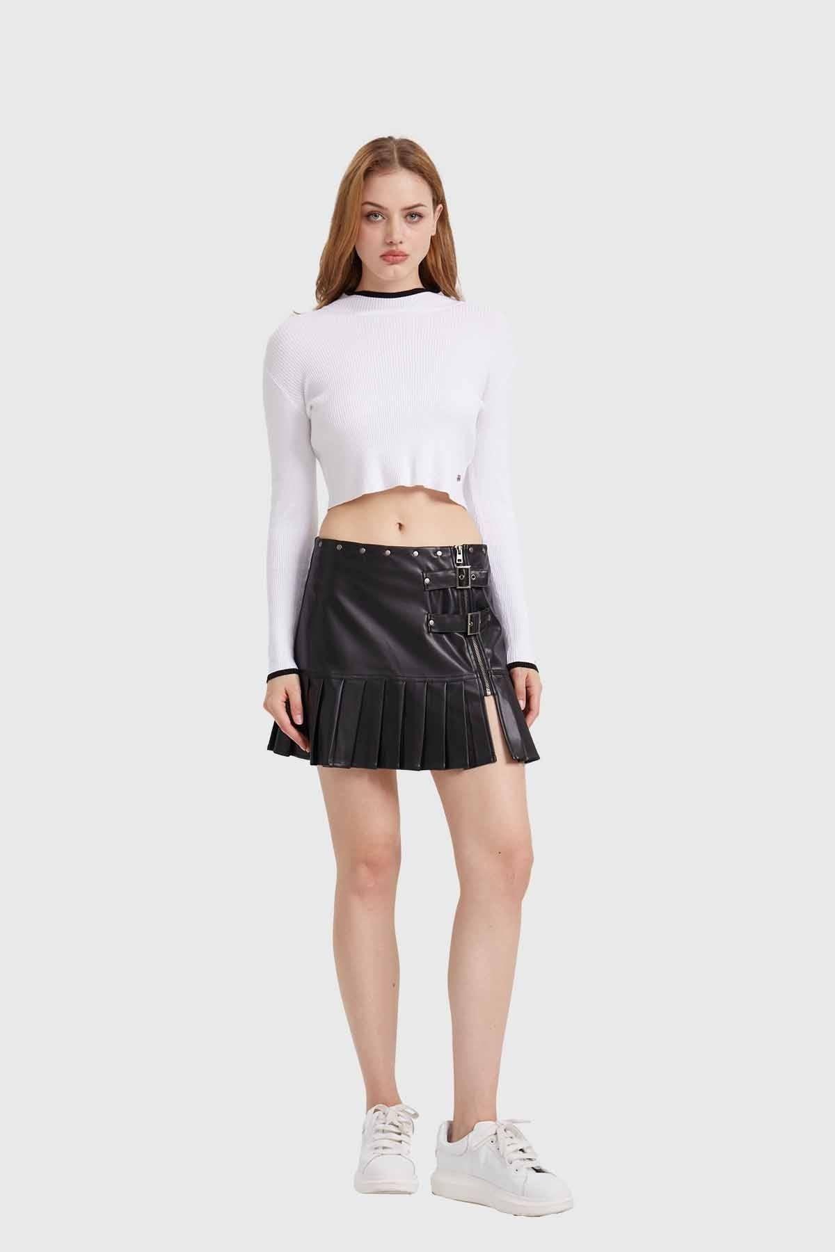 Sweater Mujer Contraste Blanco-3