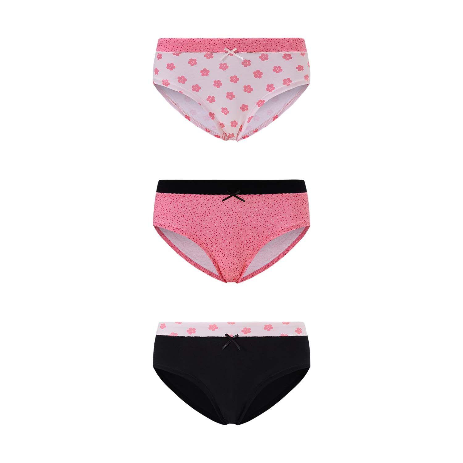 Calzón Mujer Tripack Pantaleta Algodón Palo Rosa Fsp-0