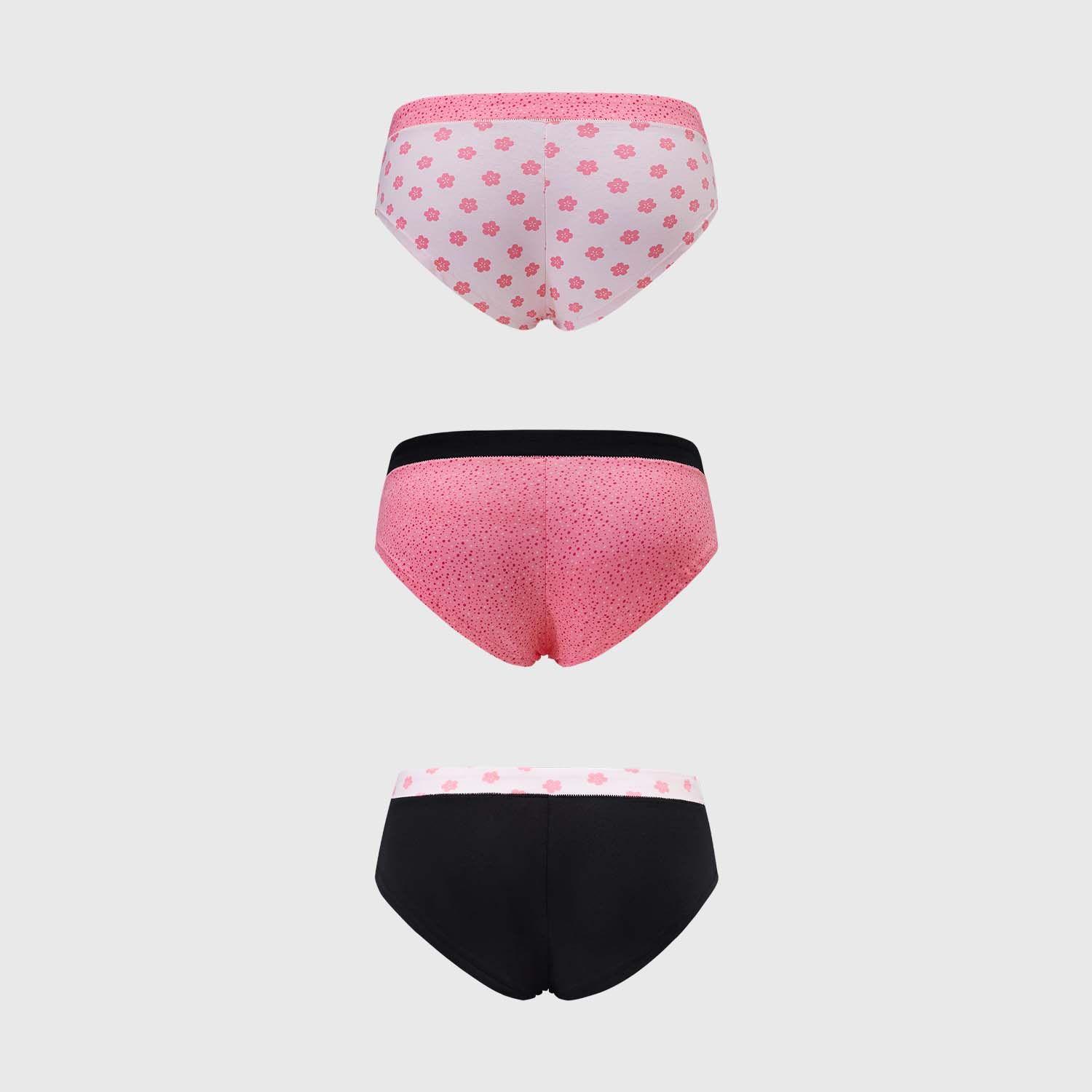Calzón Mujer Tripack Pantaleta Algodón Palo Rosa Fsp-1