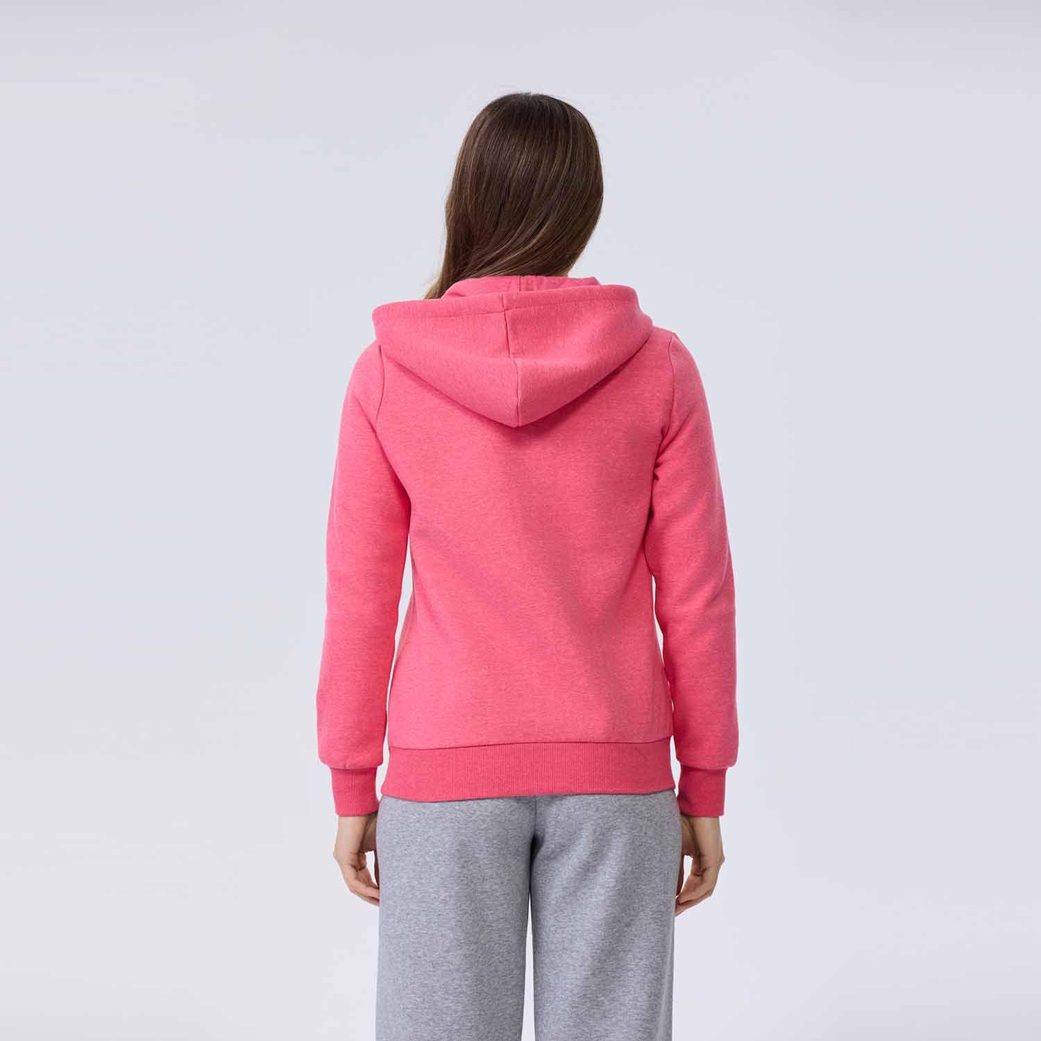 Polerón Mujer Básico Hoodie Guinda Melange-2