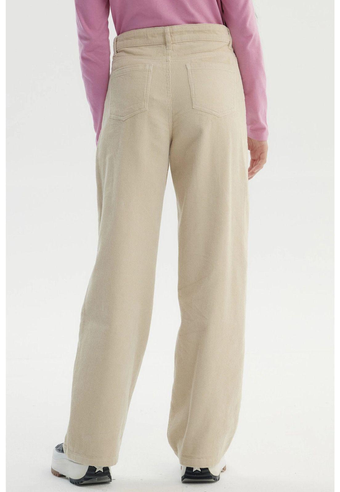 Pantalón Niña Wide Leg Beige-2