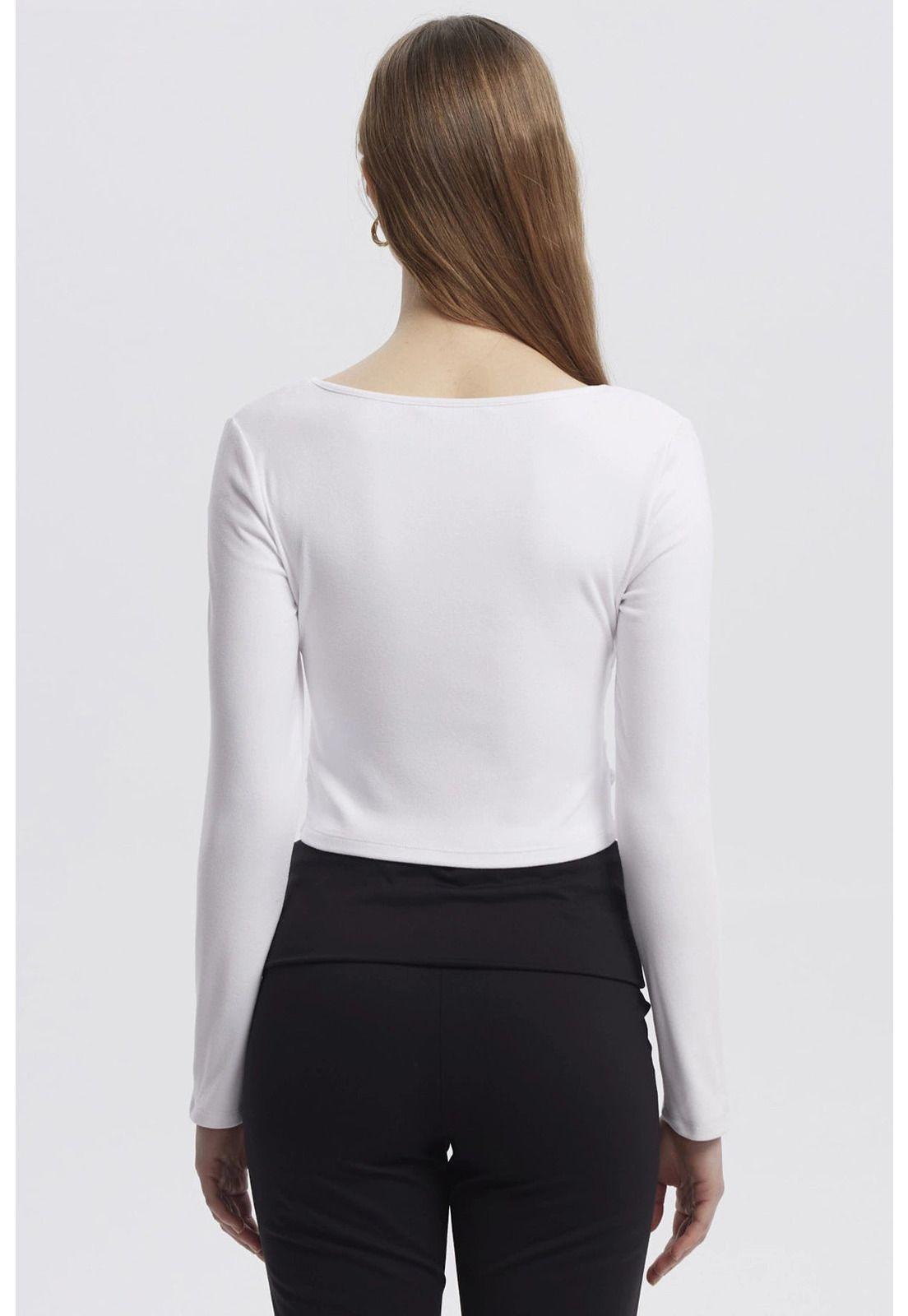 Polera Mujer Basic Blanco-2