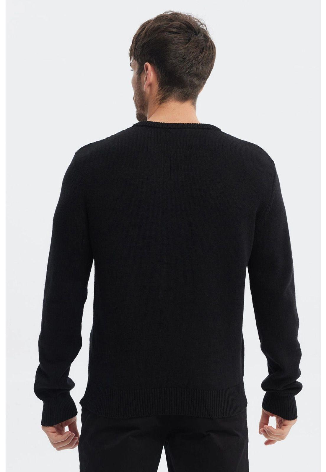 Sweater Hombre Básico Negro - ll-2
