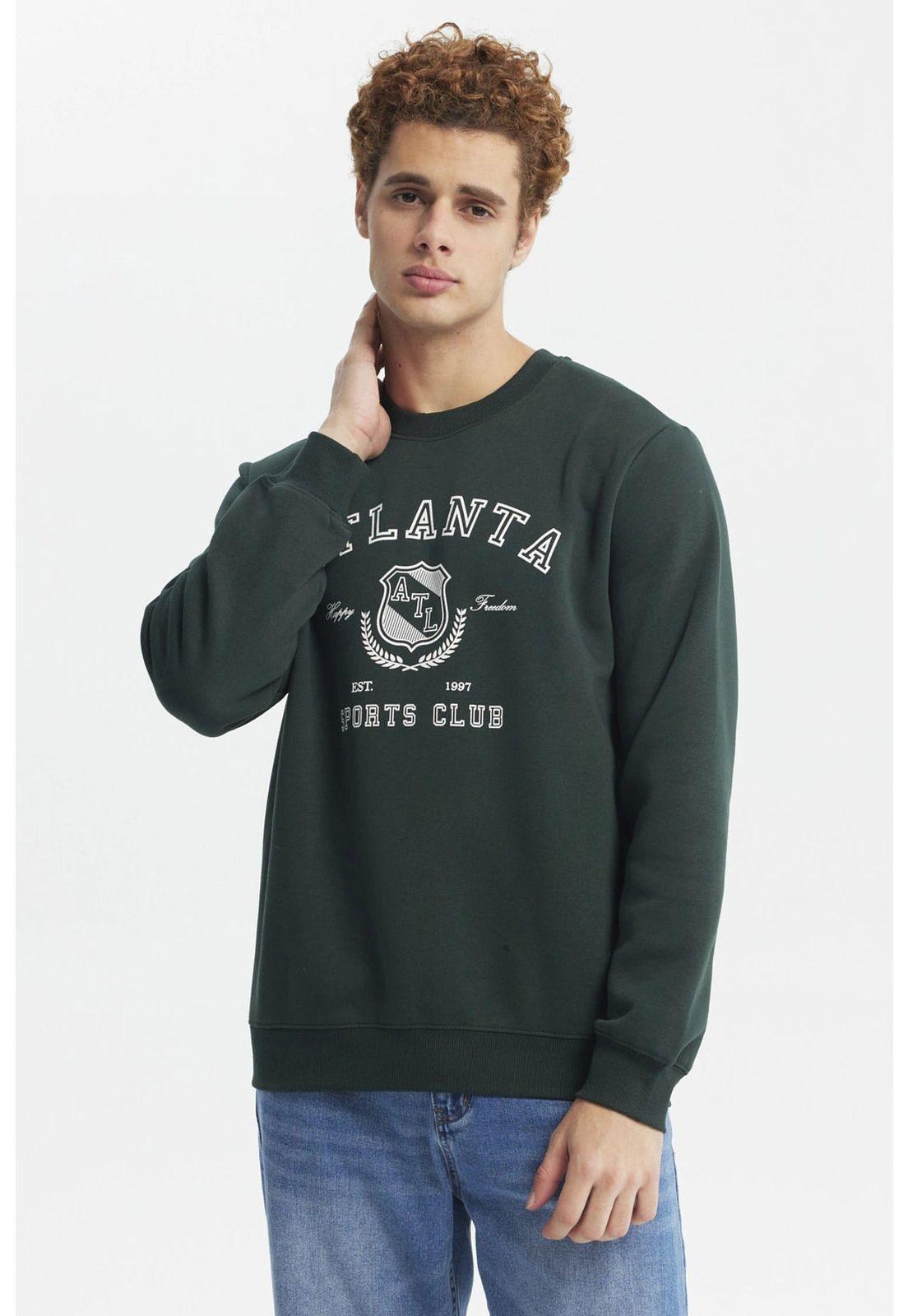 Polerón Hombre Slim Verde-0