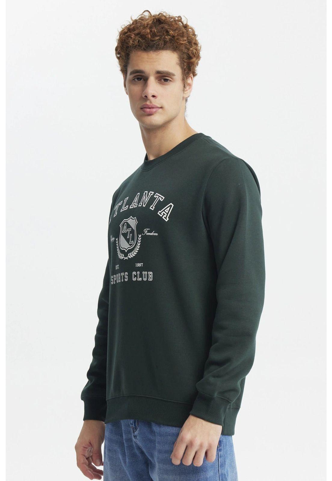 Polerón Hombre Slim Verde-1