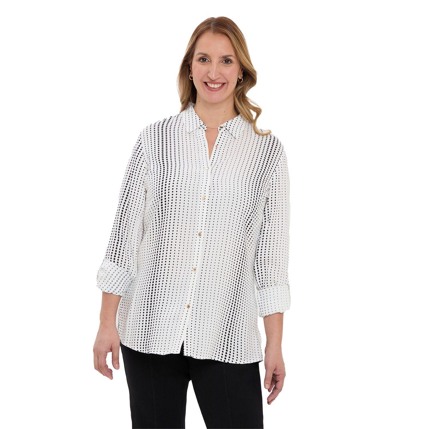Blusa Mujer Lisa Estampada Blanco-0