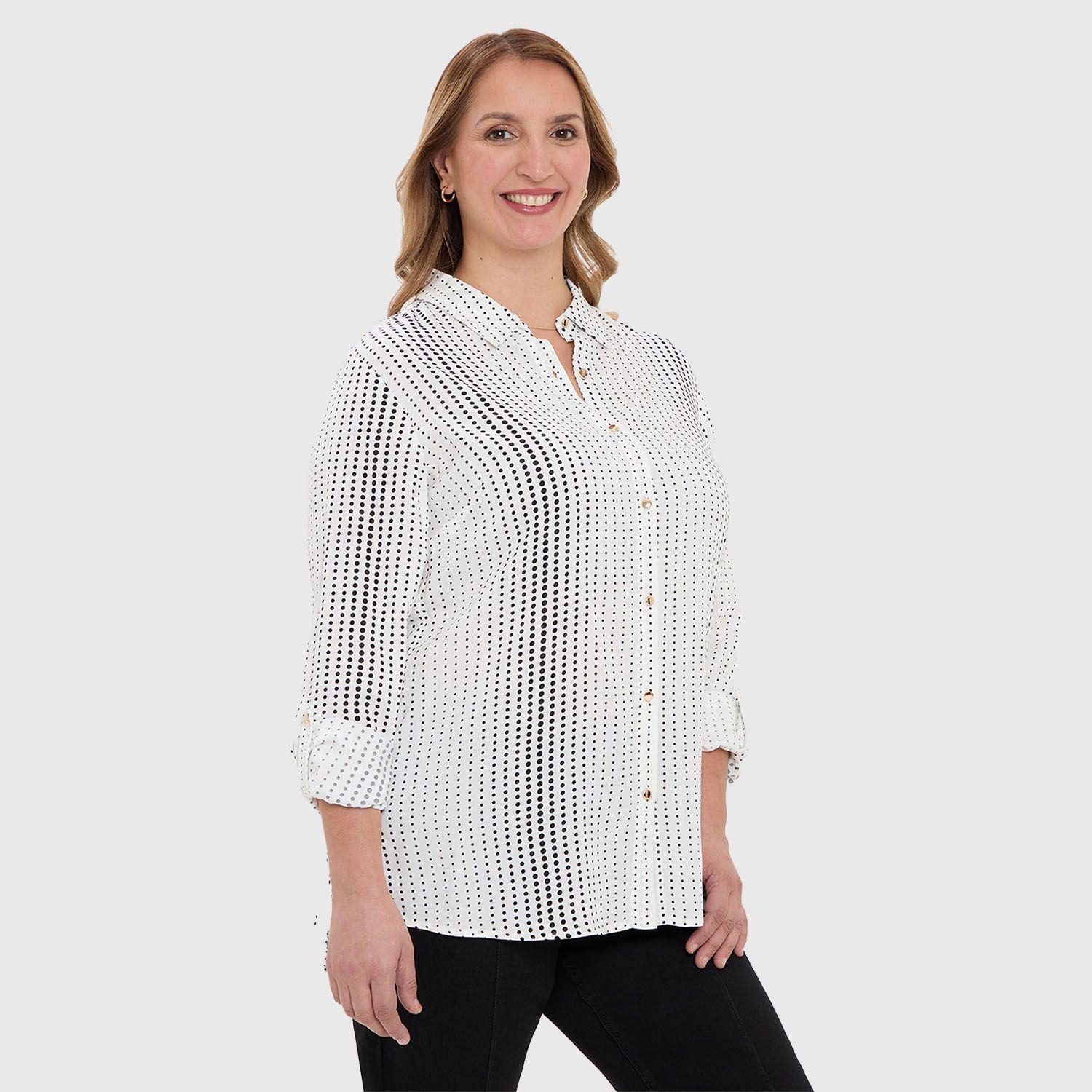Blusa Mujer Lisa Estampada Blanco-1