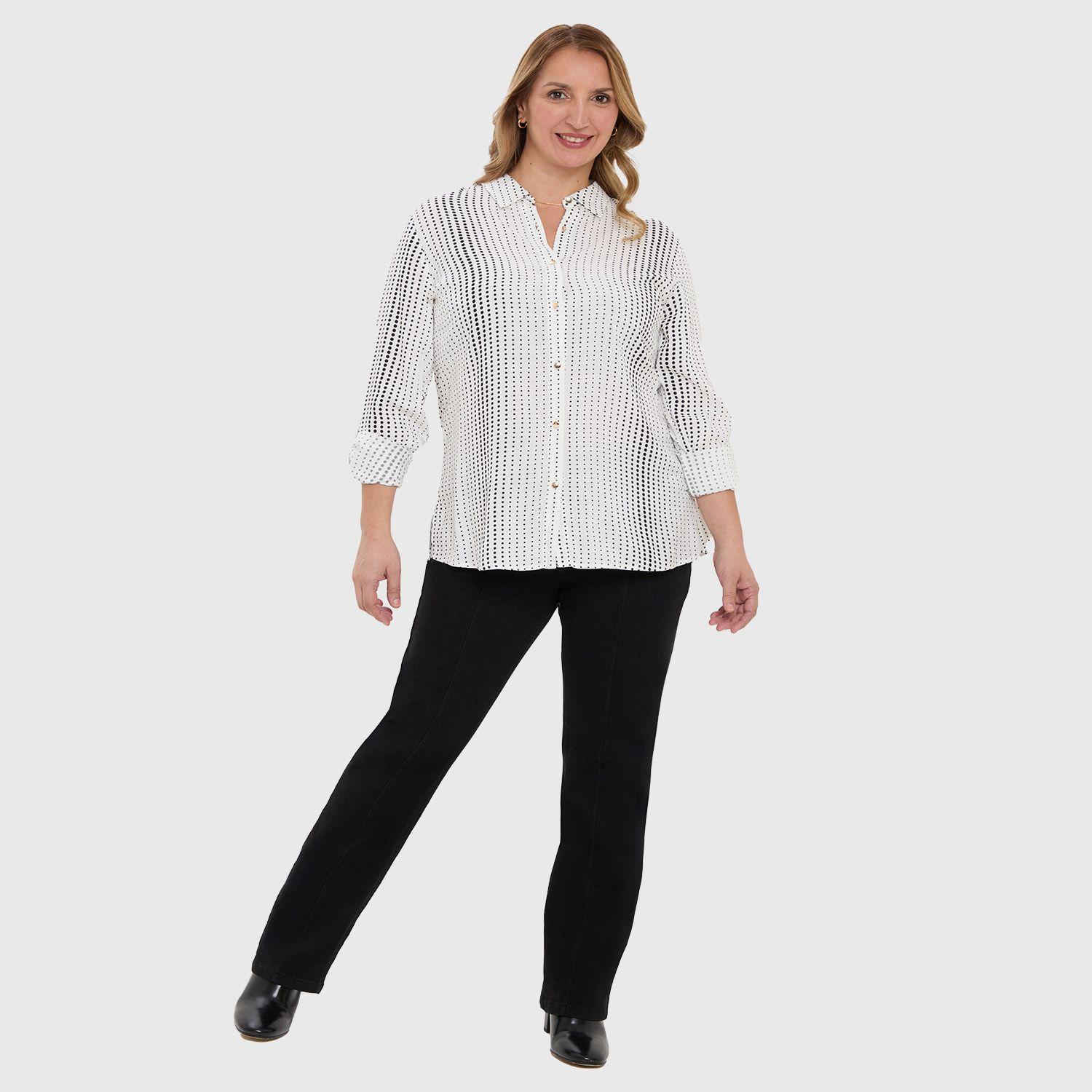 Blusa Mujer Lisa Estampada Blanco-3