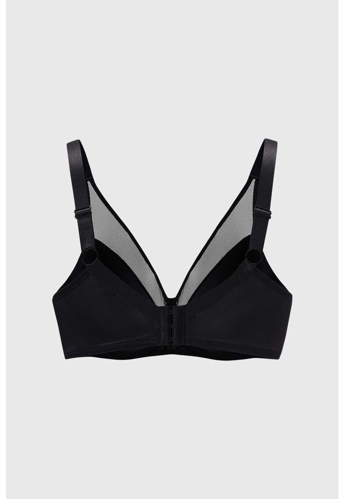 Sostén Mujer Detalle Mesh Negro-1
