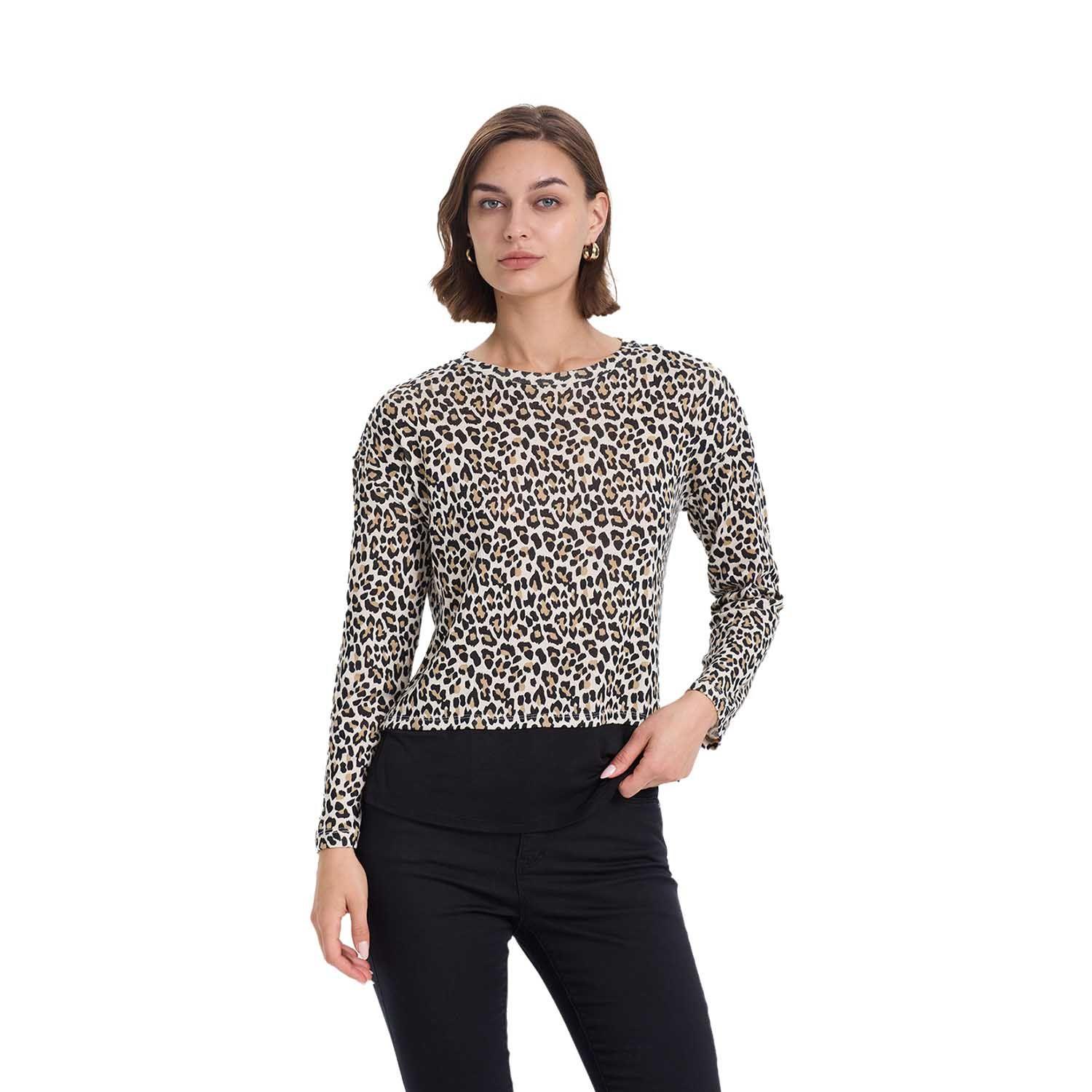 Sweater Mujer Con Faldón Beige Fashion's Park-0