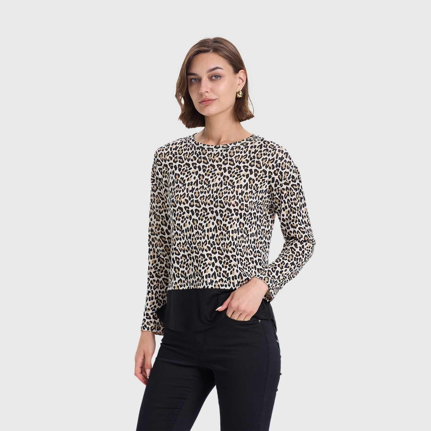 Sweater Mujer Con Faldón Beige Fashion's Park-1