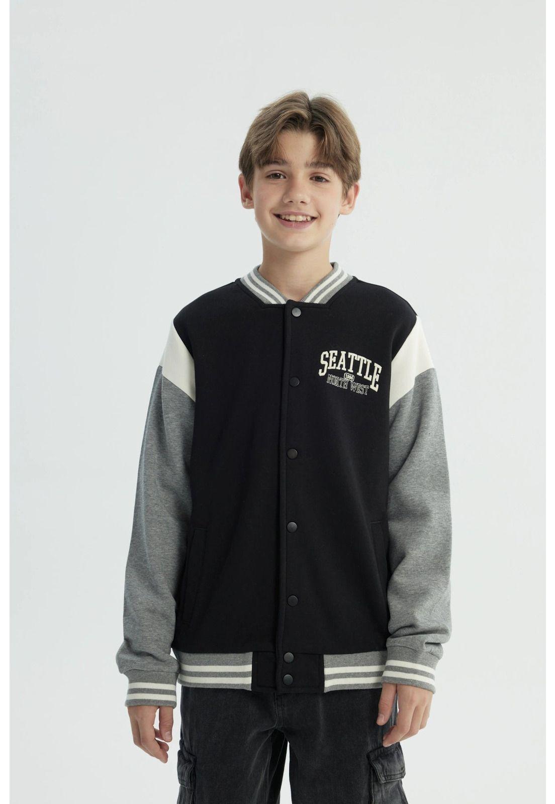 Polerón Niño Slim Negro - Vl-0