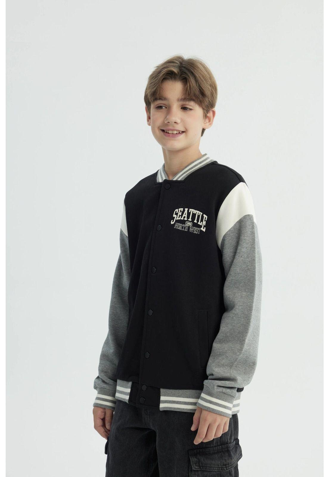 Polerón Niño Slim Negro - Vl-1