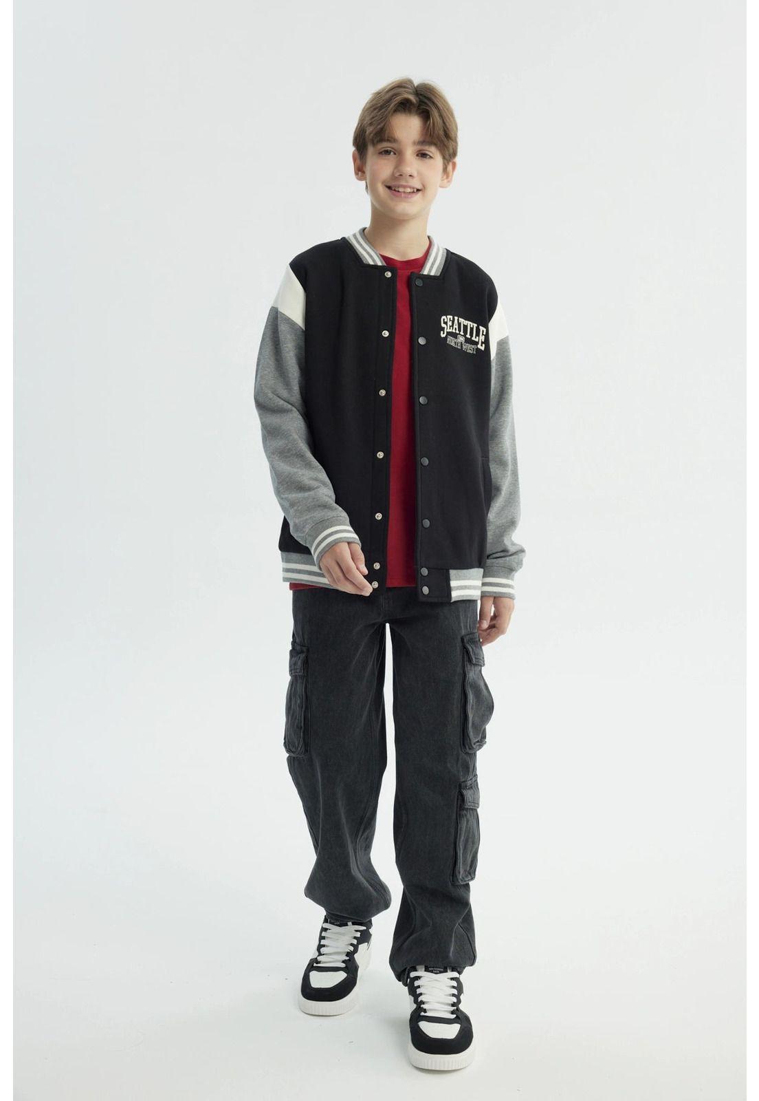 Polerón Niño Slim Negro - Vl-3