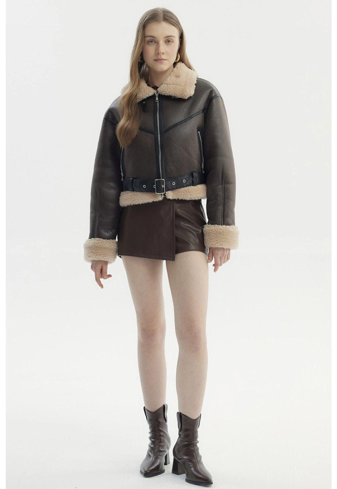 Chaqueta Mujer Aviador Café - ll-3