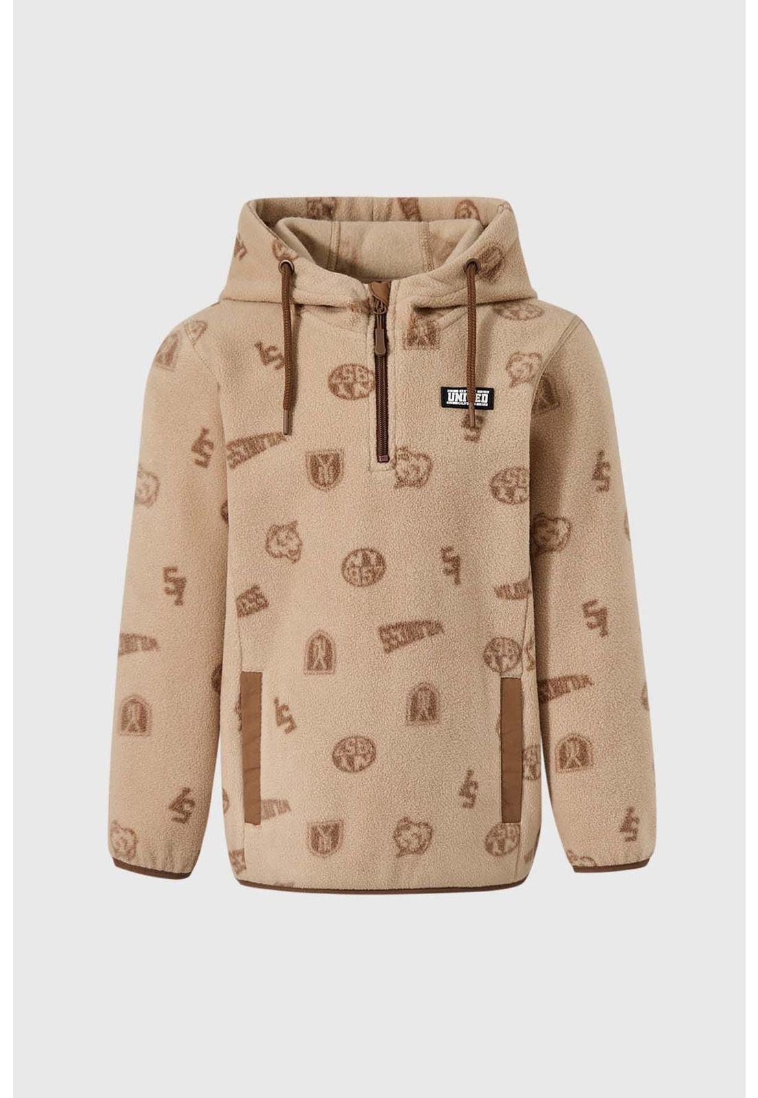 Polar Niño Con Bolsillos Beige-0