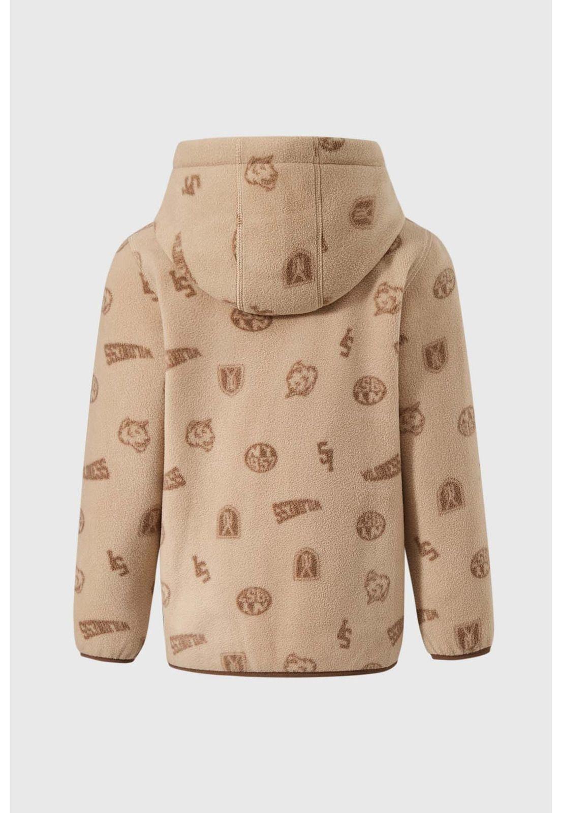 Polar Niño Con Bolsillos Beige-1