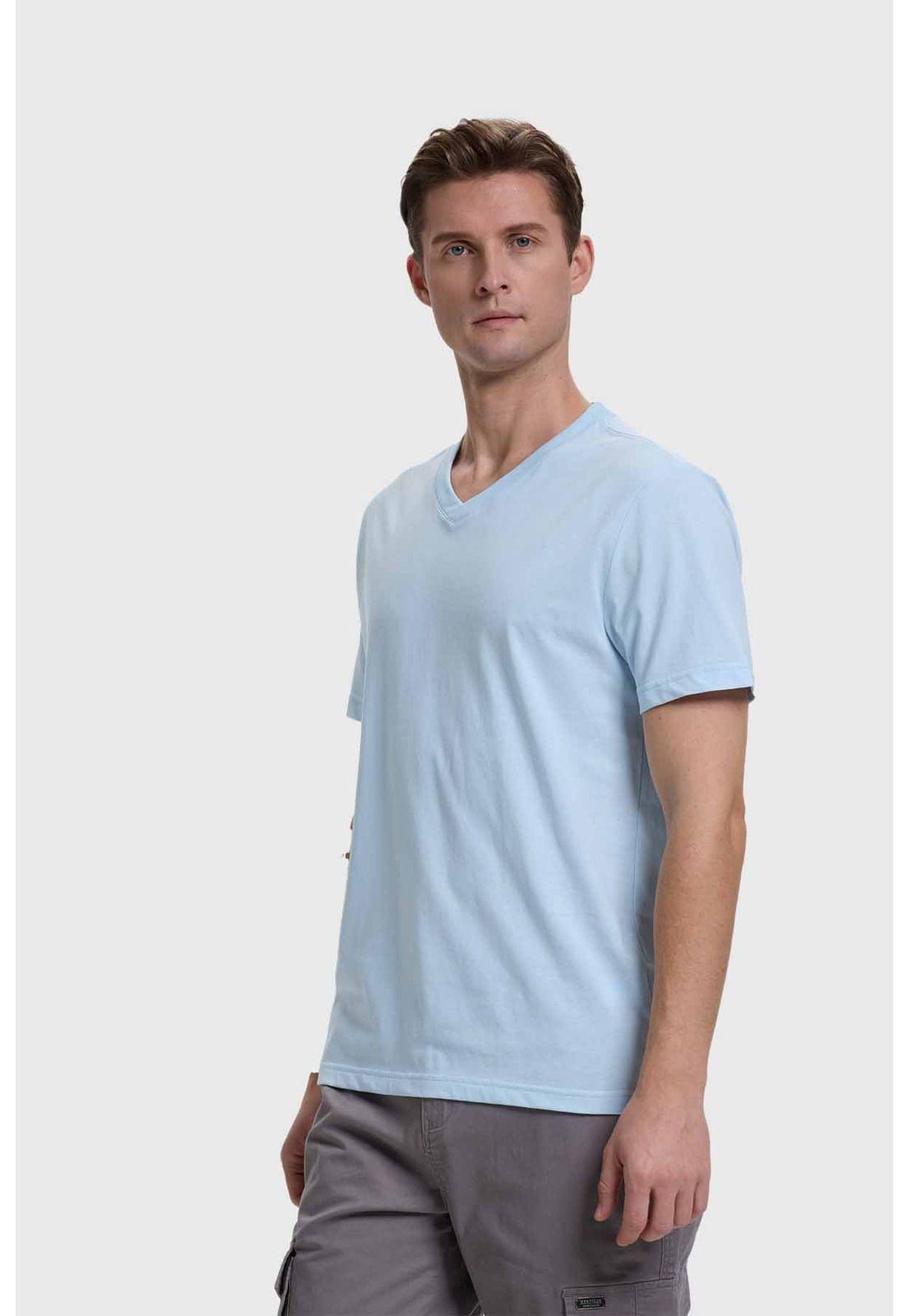 Polera Hombre Casual Básica Celeste-1
