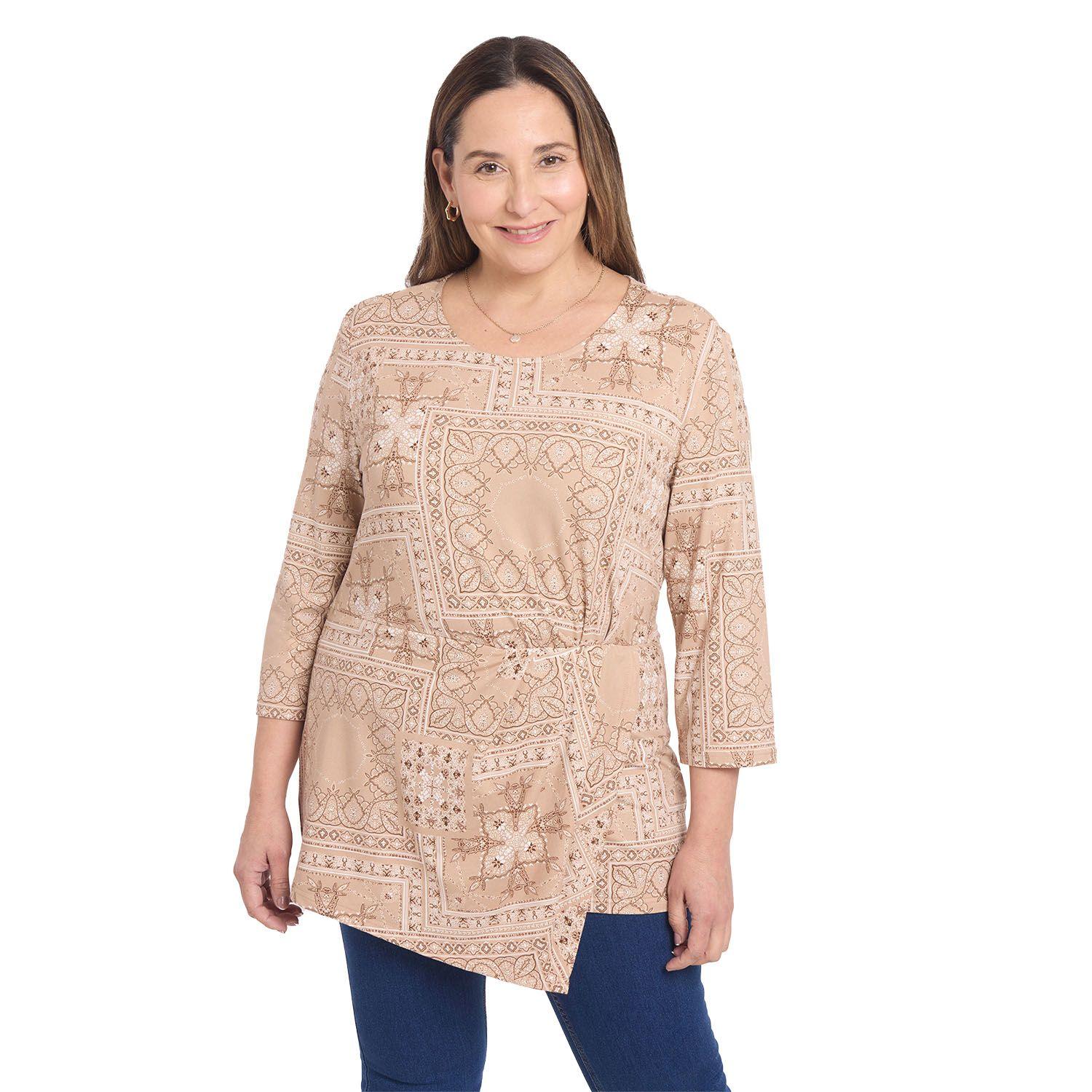 Polera Mujer Estampada Beige Fashion´s Park-0