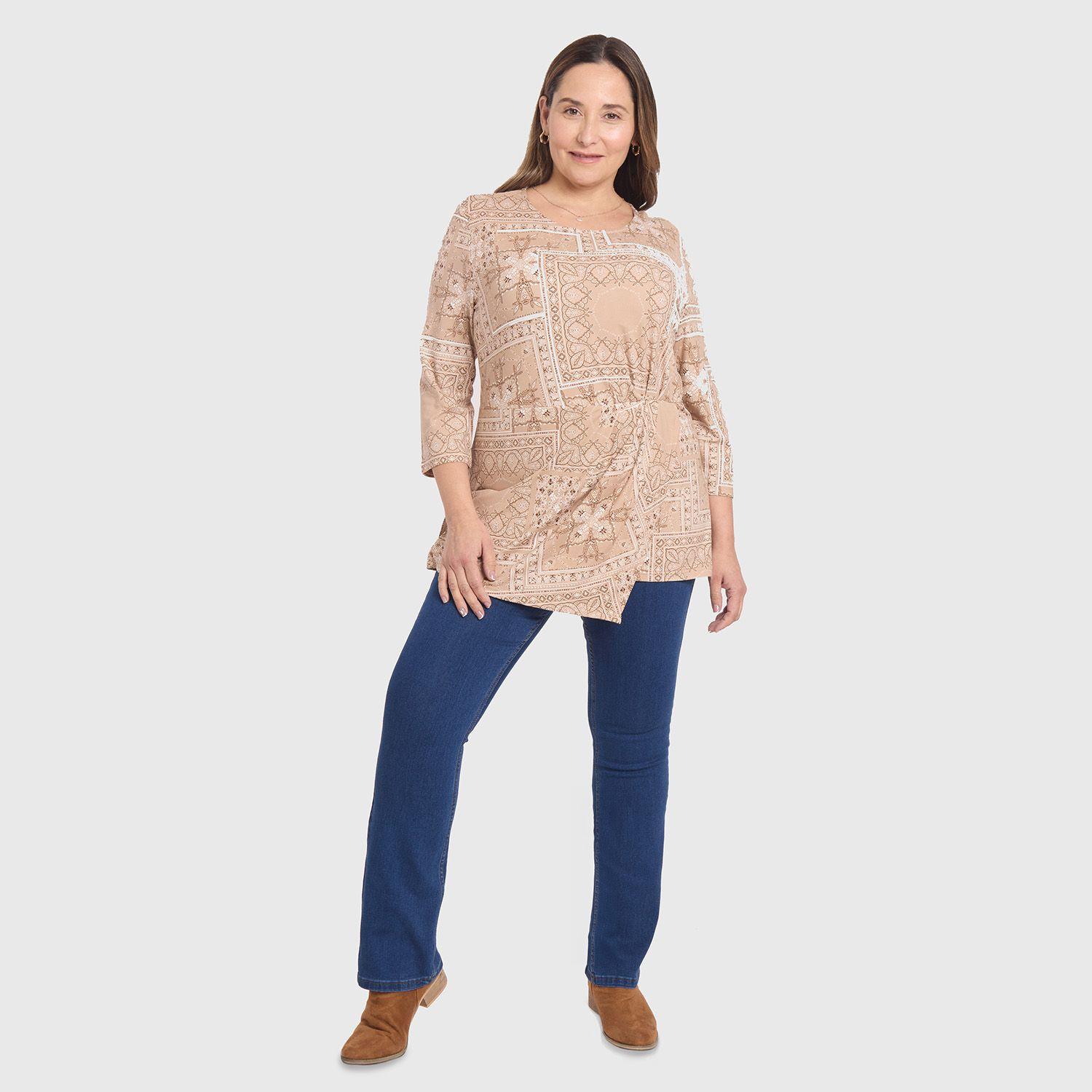 Polera Mujer Estampada Beige Fashion´s Park-3