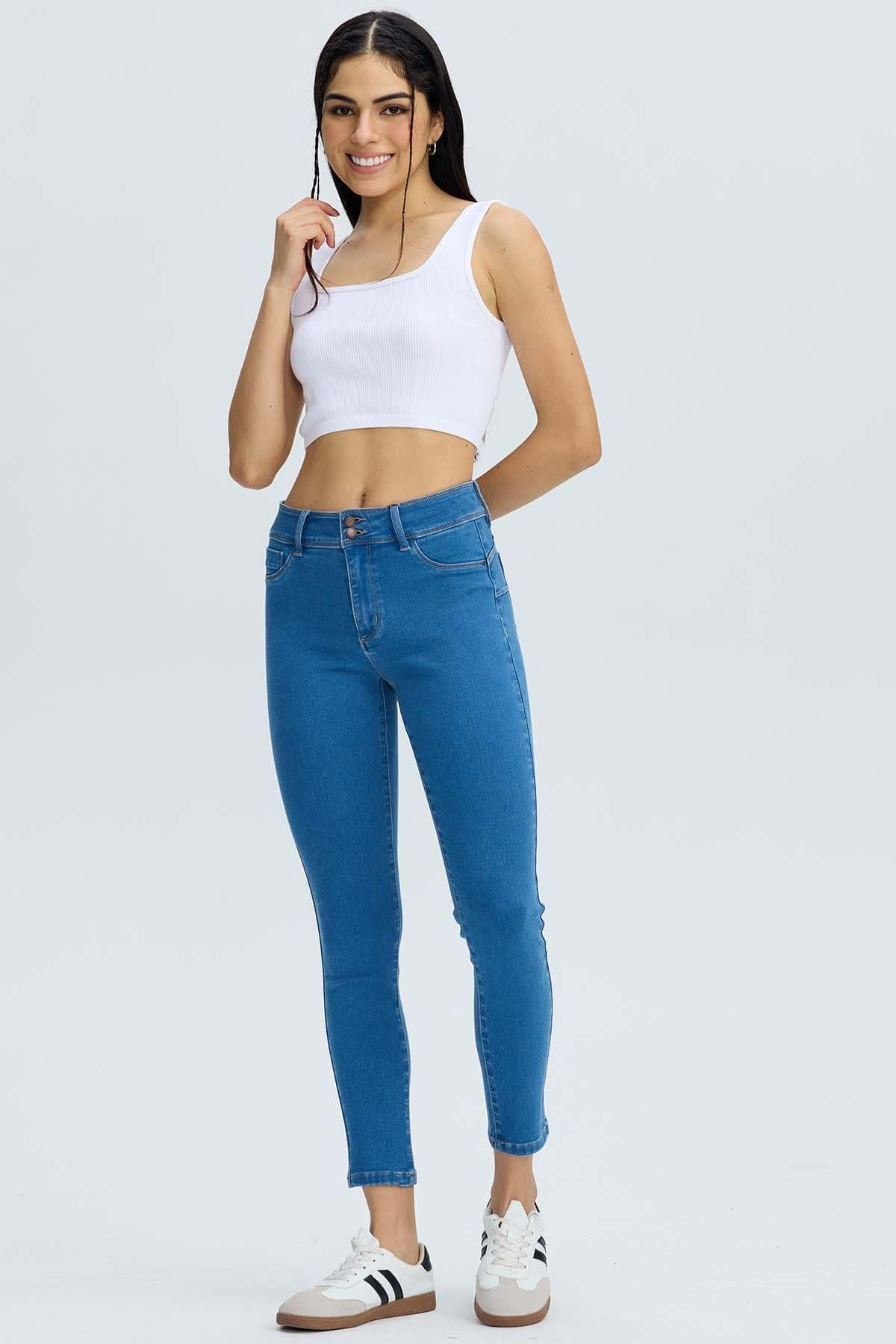 Jeans Mujer Push Up Jeny Azul-0
