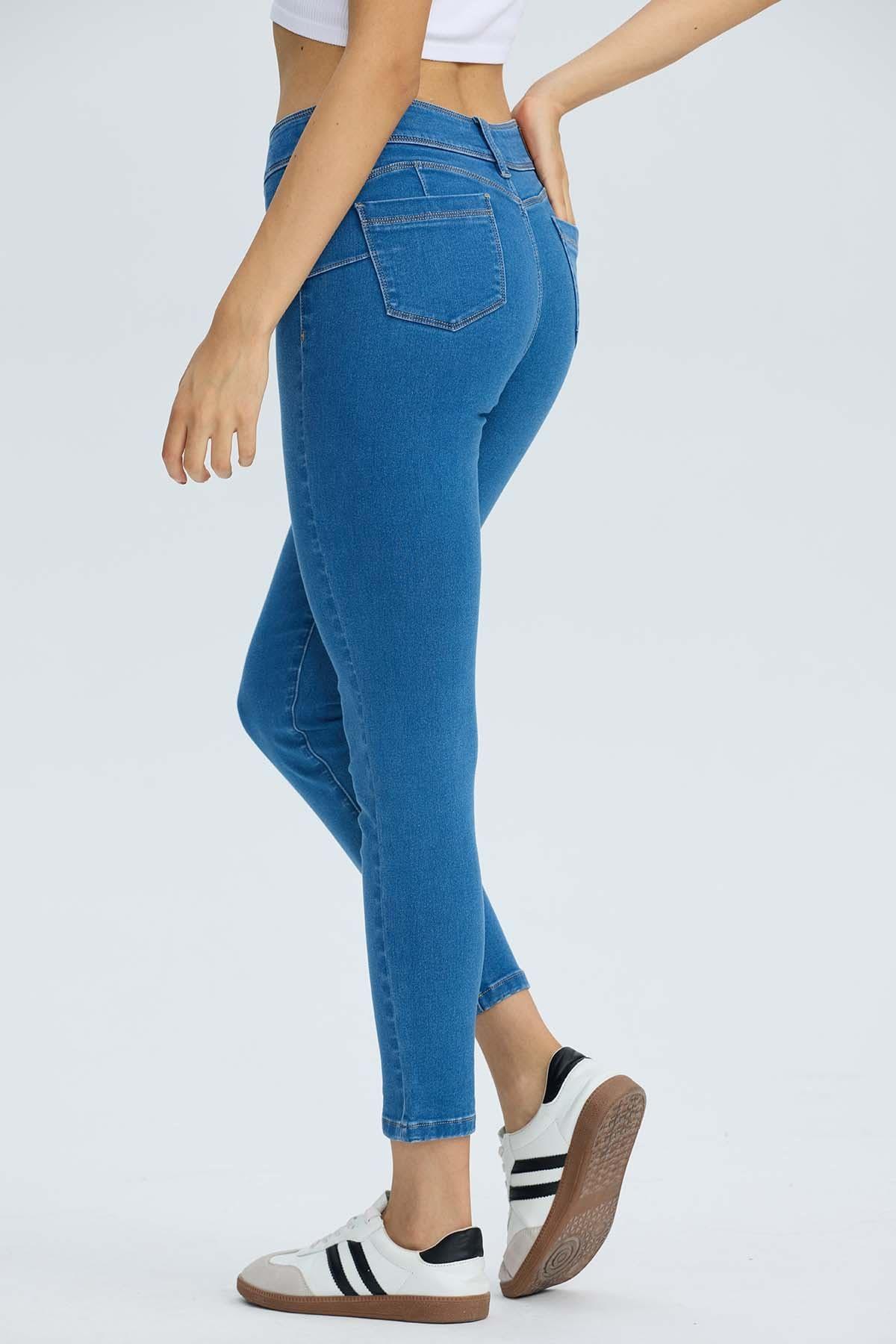 Jeans Mujer Push Up Jeny Azul-3