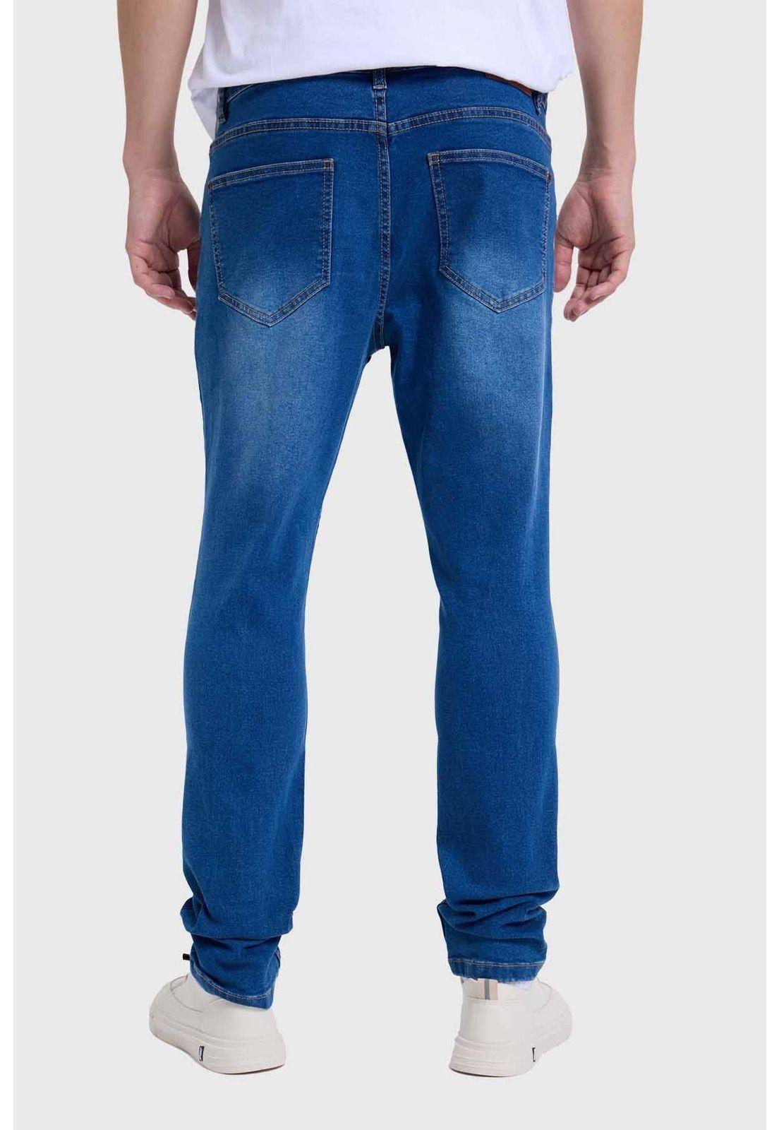 Jeans Hombre Skinny Rotura Azul-2