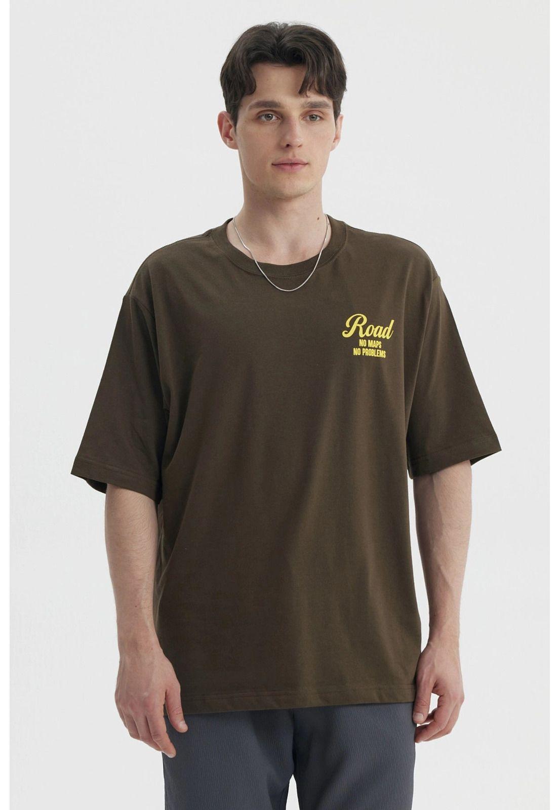 Polera Hombre Oversize Verde Militar- ll-0