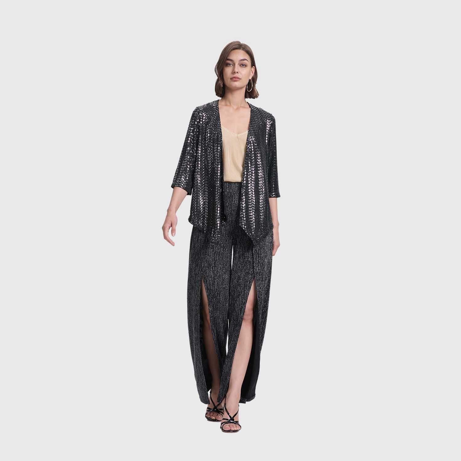 Blusa Mujer Bolero Fiesta Negro Fashion's Park-3