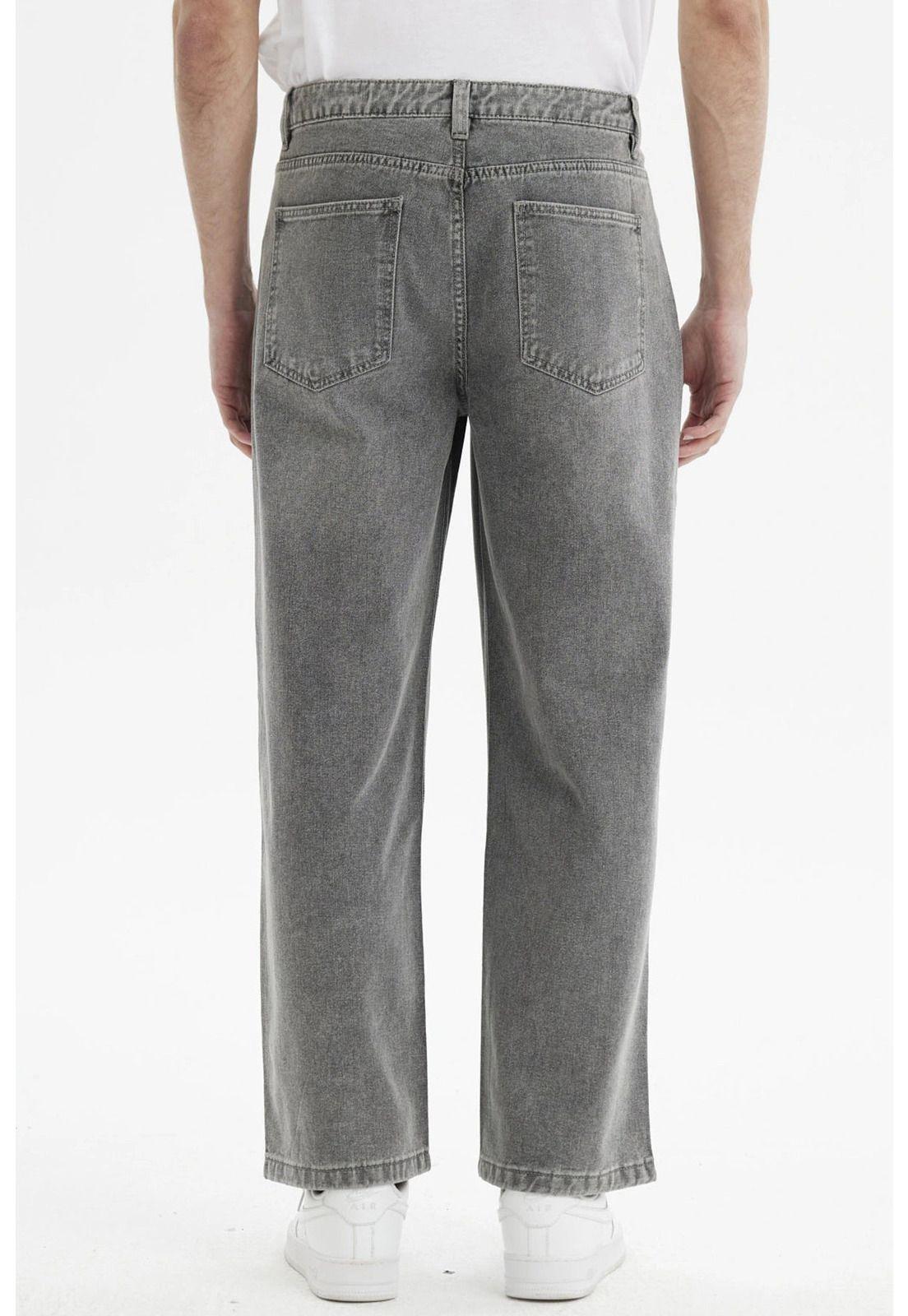 Jeans Hombre Wide Leg Lavado Gris Claro-2