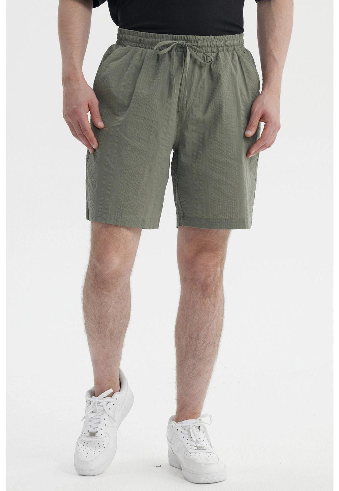 Bermuda Hombre Calce Recto Verde Militar- lll-0