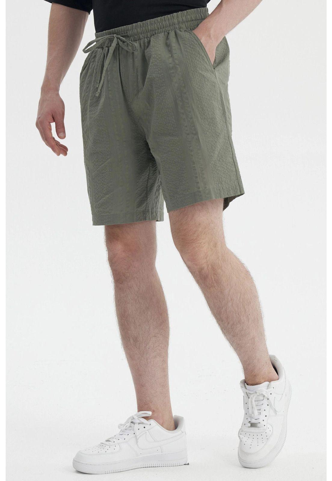 Bermuda Hombre Calce Recto Verde Militar- lll-1