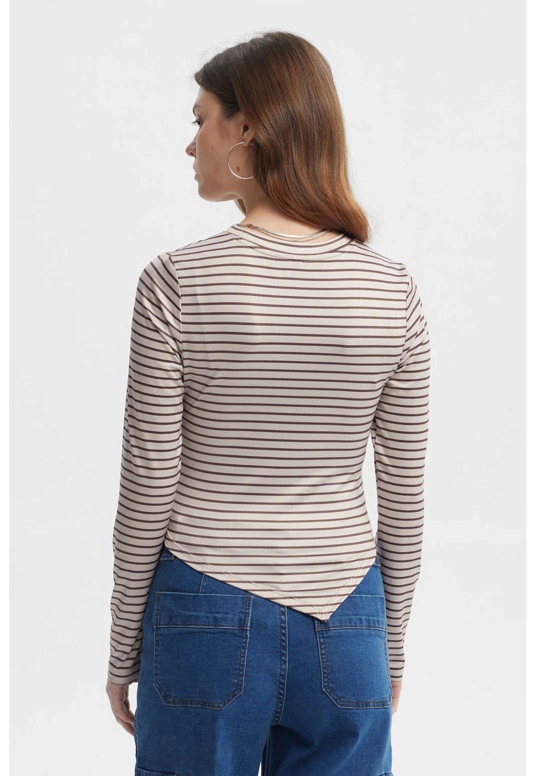 Polera Mujer Basta En Punta Beige-2