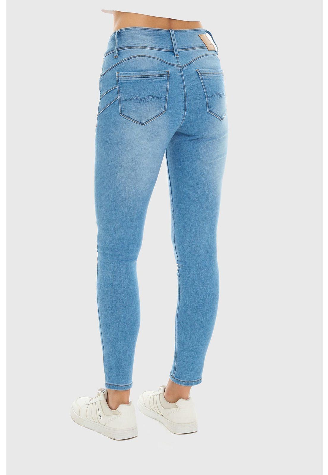 Jeans Mujer Skinny Kim Lavado Azul - lll-2