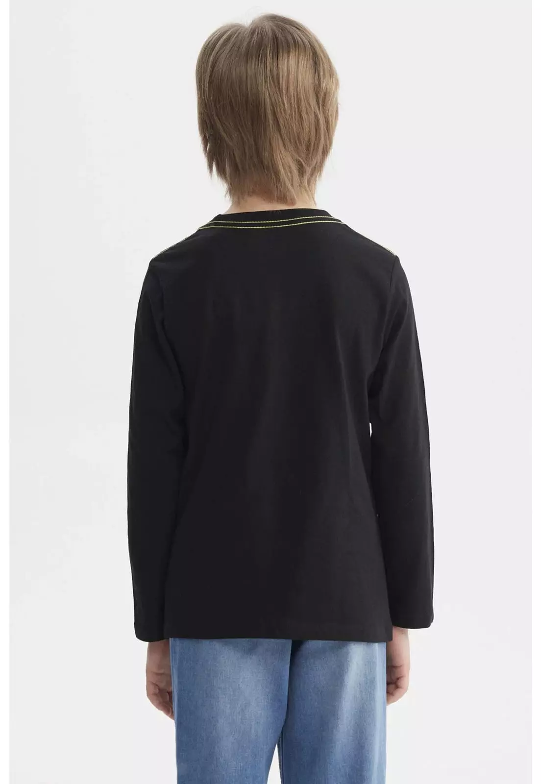 Polera Niño Bordados Negro-2