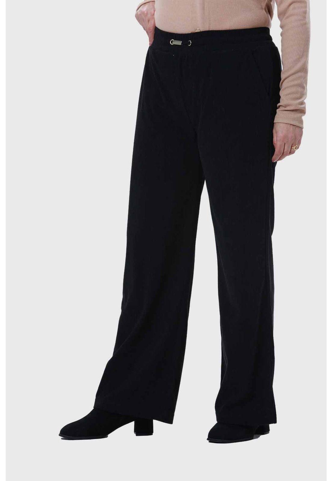 Pantalón Mujer Recto Negro - ll-1