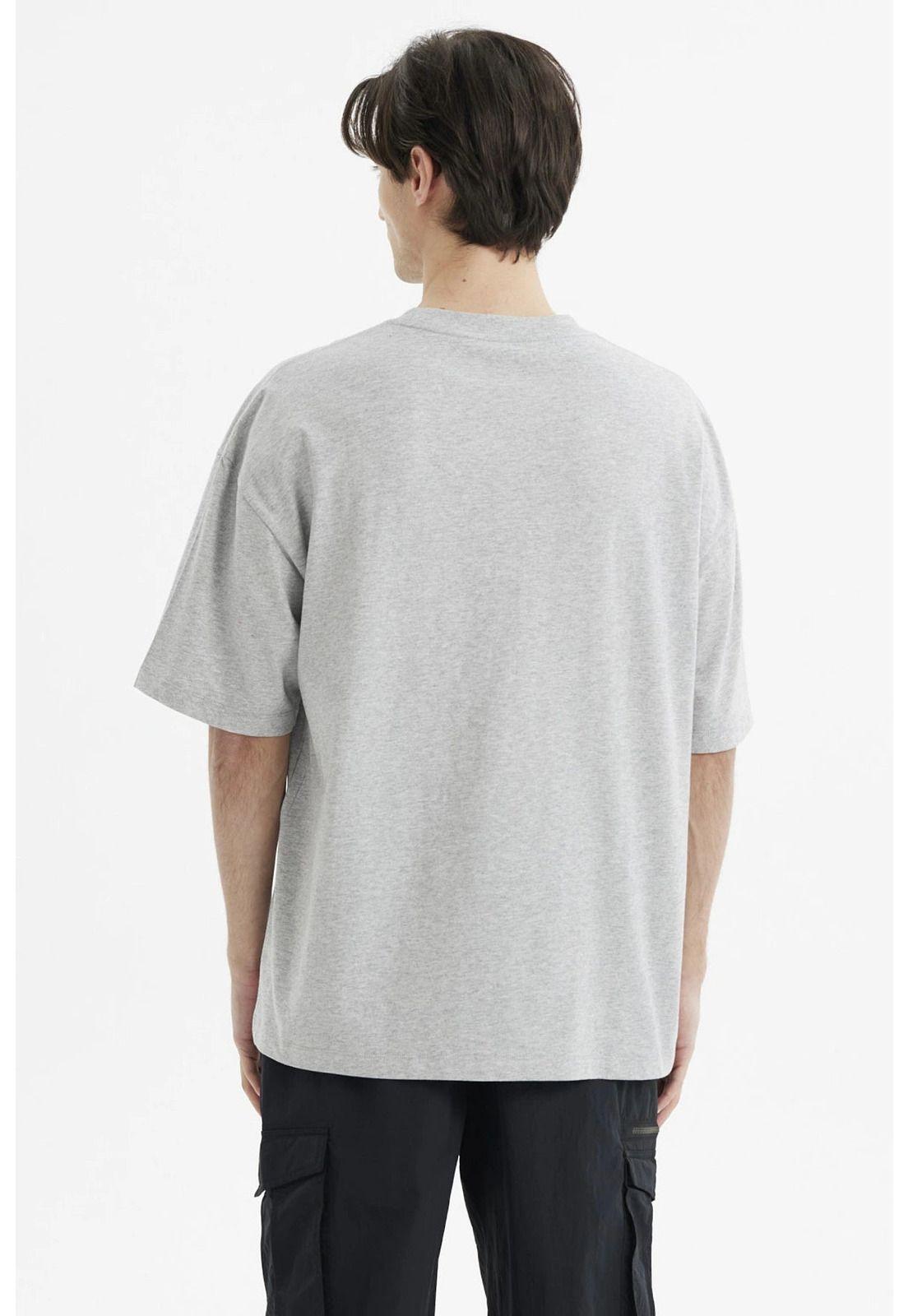 Polera Hombre Oversize Gris Melange-2