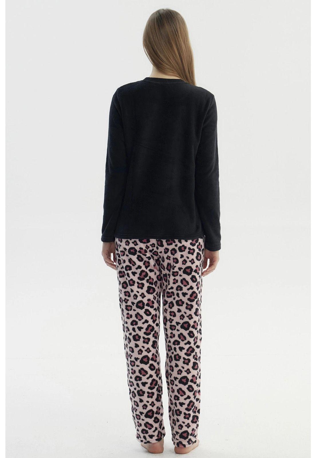 Pijama Mujer Pijama Polera Y Pantalón Negro-2