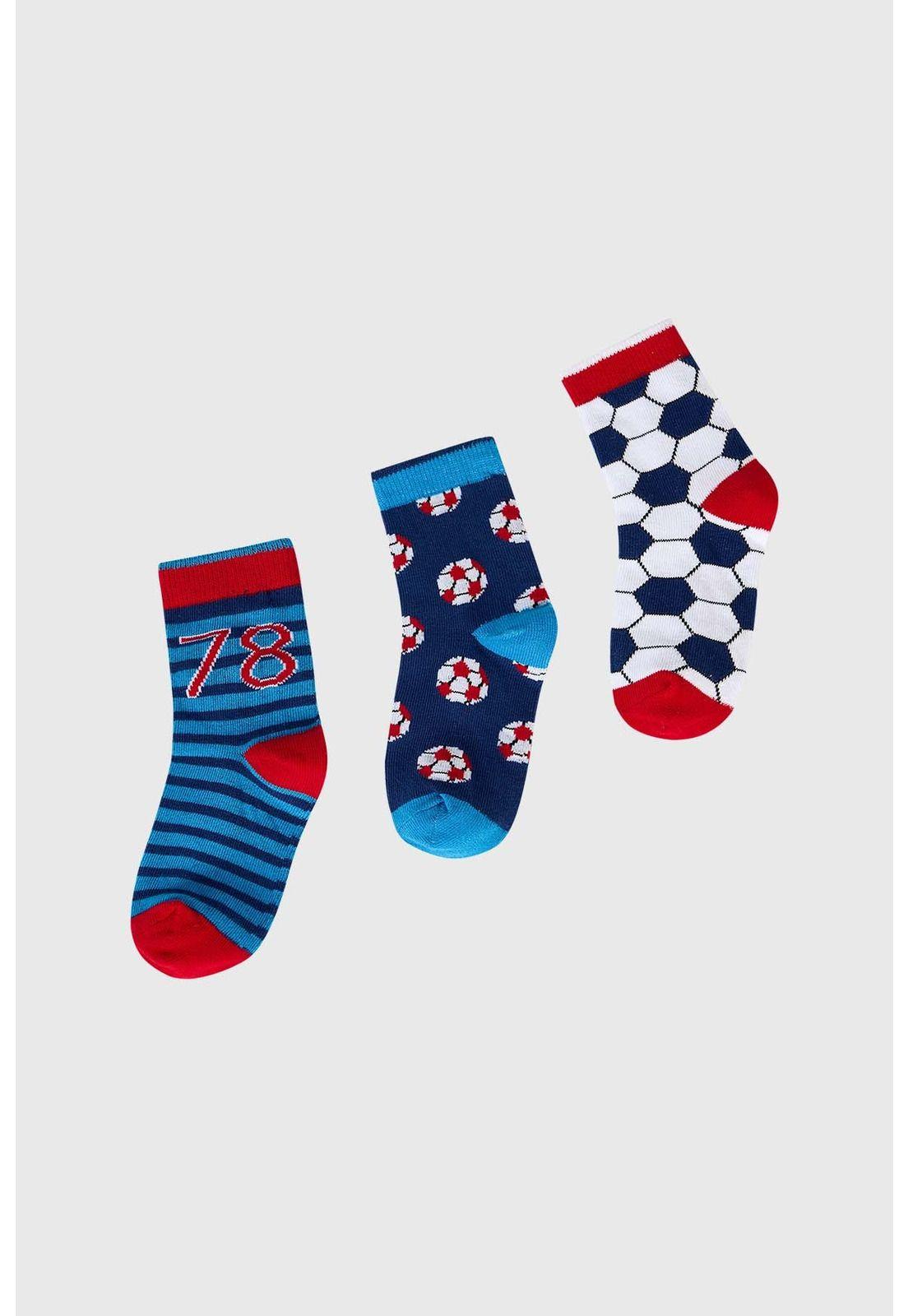 Calcetín Niño Tripack Azul-0