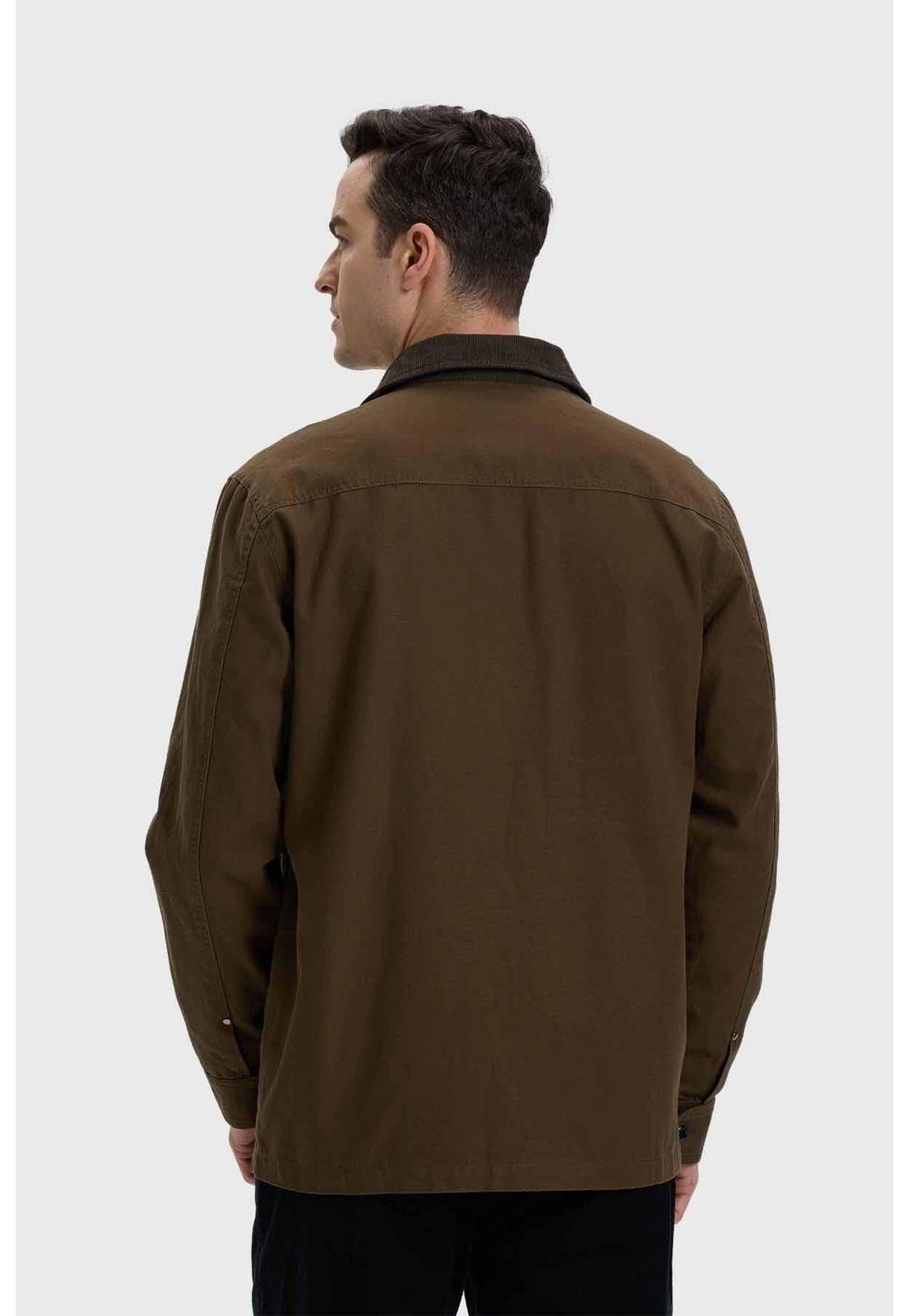 Chaqueta Hombre Con Cuello Verde-2