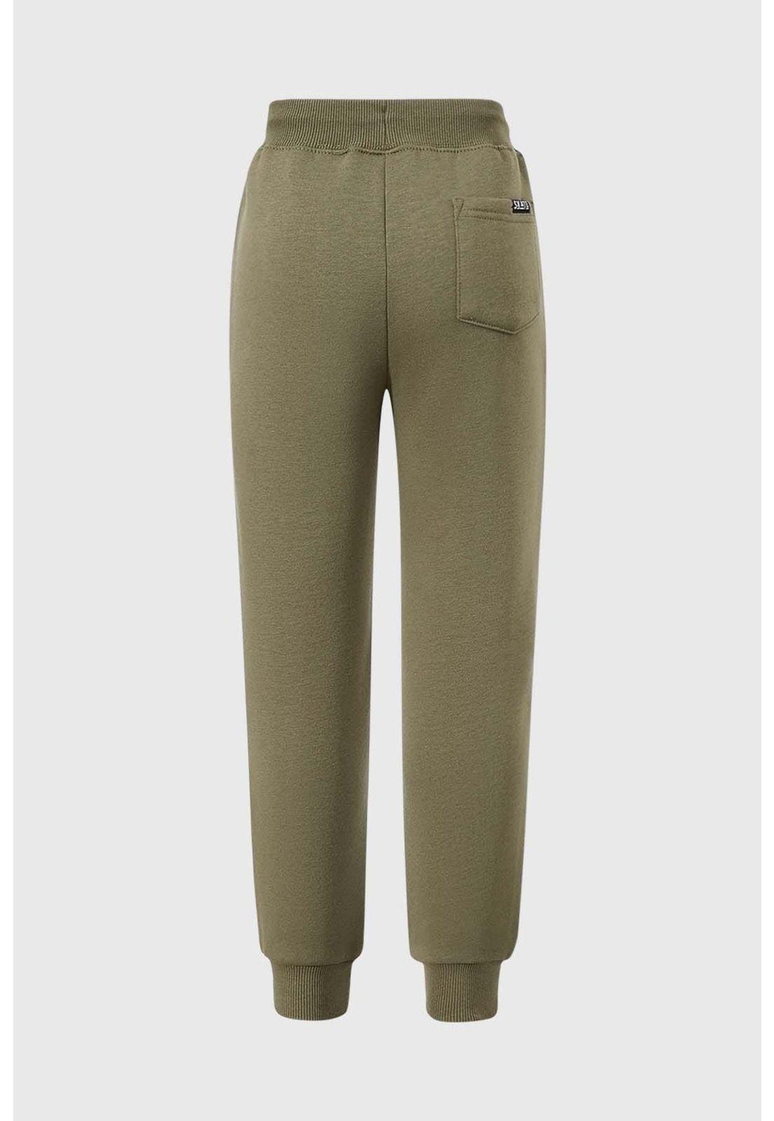 Pantalón Buzo Niño Jogger Print Verde - ll-1