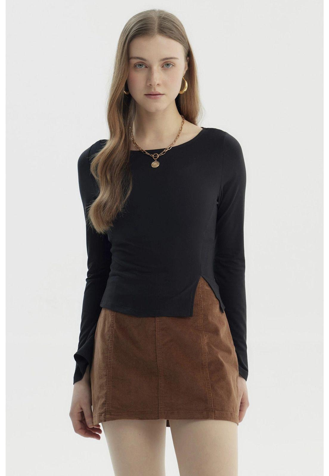 Polera Mujer Juvenil Negro - lll-0
