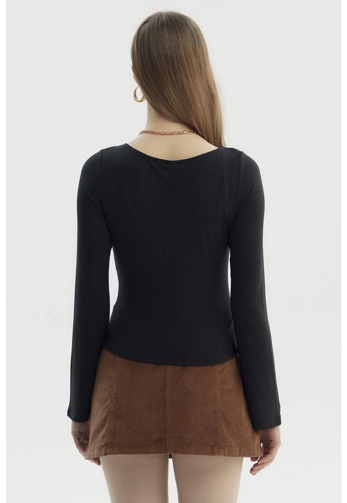 Polera Mujer Juvenil Negro - lll-2