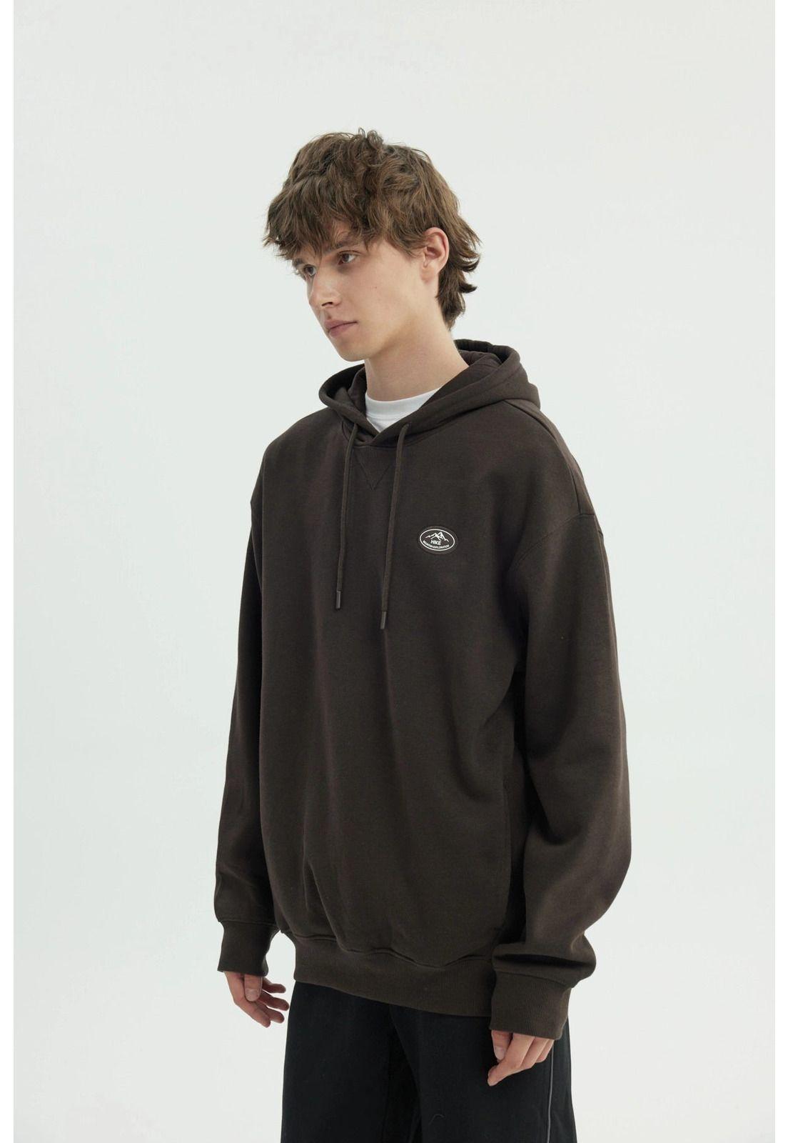 Polerón Hombre Oversize Marron-1