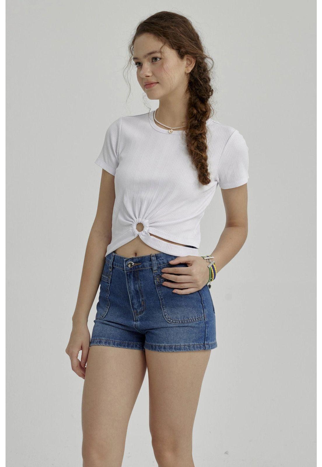 Polera Niña Con Argolla Blanco-5