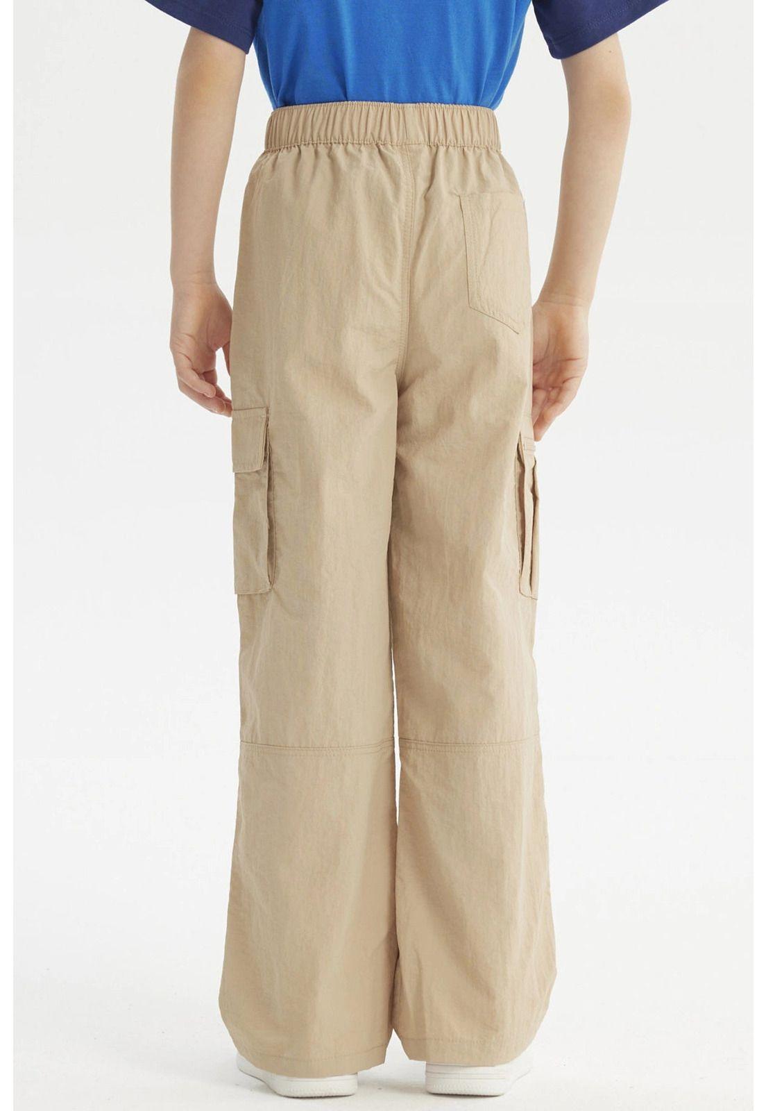 Pantalón Niño Calce Recto Taslan Kaki-2